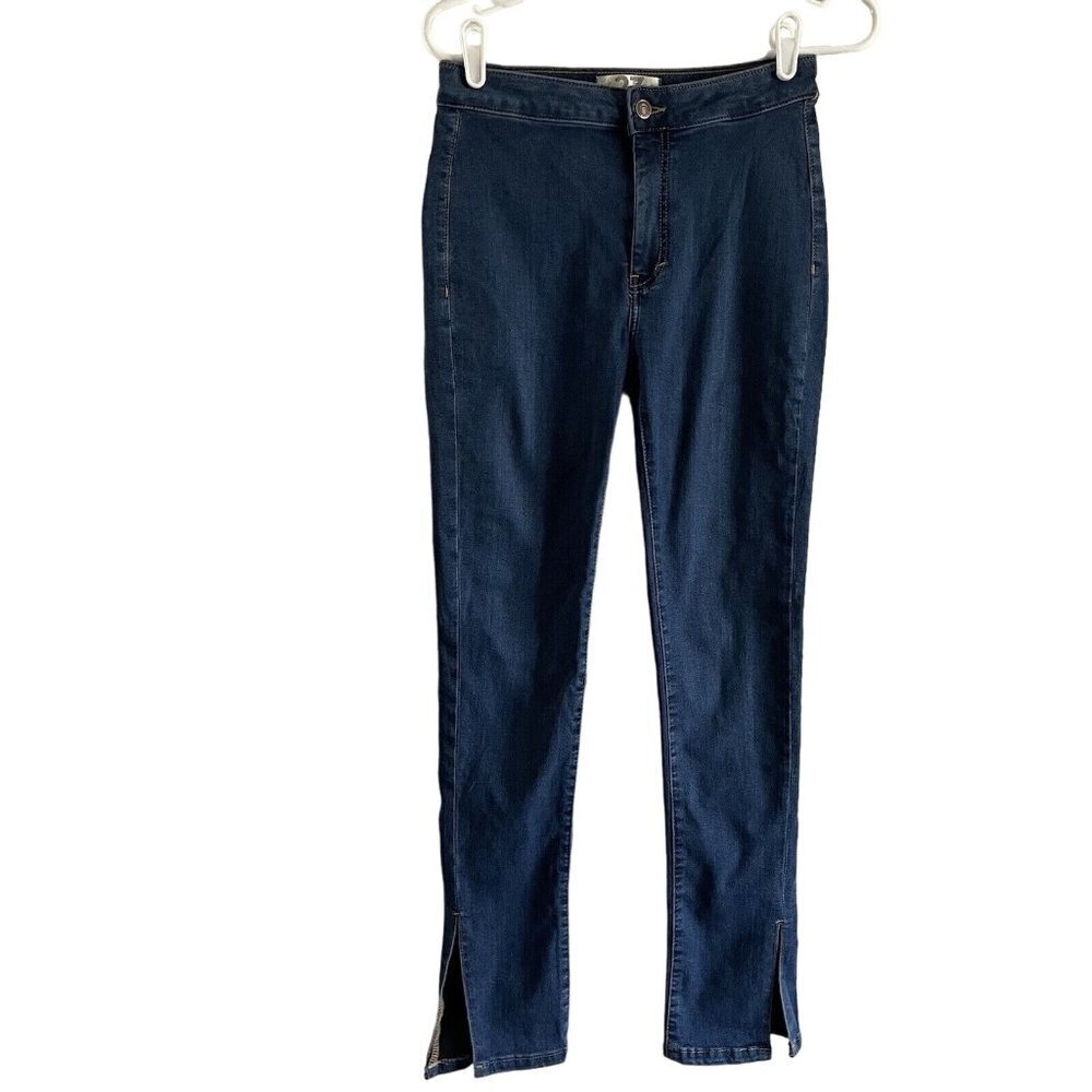 We The Free Women 27 Medium Wash Denim Boho High Rise Riley Slit Skinny Jeans
